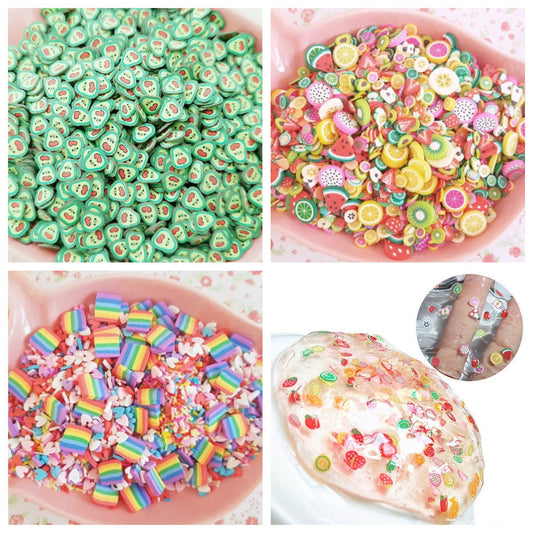 Rainbow Polymer Clay Sprinkles, Polymer Clay Confetti, Fake Sprinkles for  Slime, Slime Add-ins, Nail Art, Decoden 